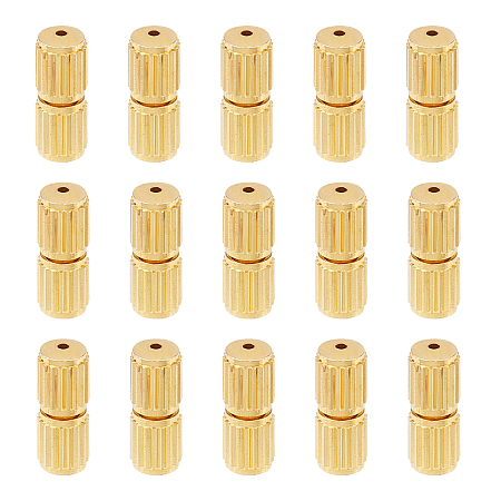 Brass Screw Clasps, Column, Golden, 10x4mm; 100pcs/box