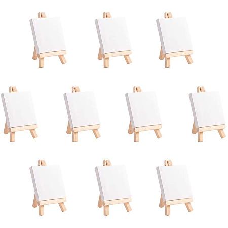 NBEADS 10 Sets Mini Wooden Easel Sketchpad, 2.8