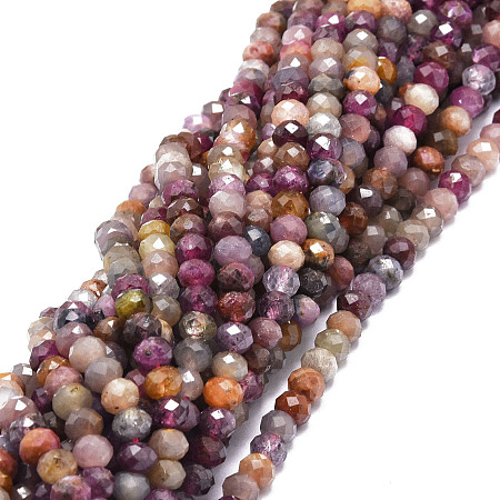 Honeyhandy Natural Spinel Beads Strands, Faceted, Rondelle, 5.5~6x4~4.5mm, Hole: 1mm, about 95pcs/strand, 15.59''(39.6cm)