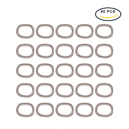 PandaHall Elite 304 Stainless Steel Close but Unsoldered Oval Jump Rings Wire 13-Gauge, about 40pcs/bag