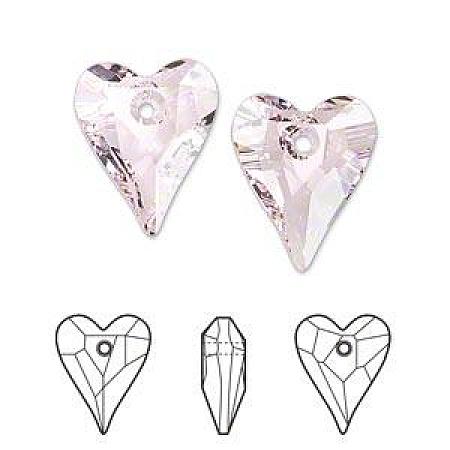 Arricraft Austrian Crystal Pendants, 6240 Wild Heart, Mother's Day Jewelry Making, 508_Rosaline, 17x14mm