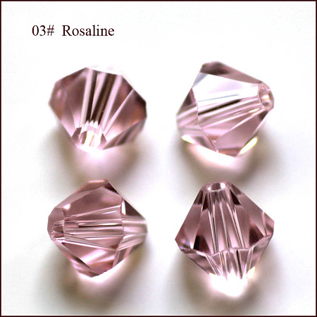 Honeyhandy Imitation Austrian Crystal Beads, Grade AAA, Faceted, Bicone, Violet, 3x3mm, Hole: 0.7~0.9mm