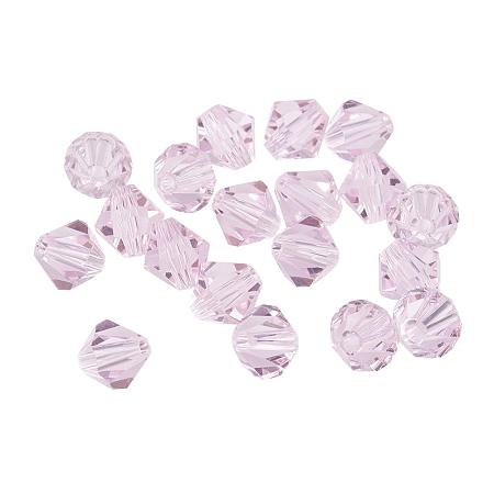 ARRICRAFT 50pcs Imitation Austrian Crystal Glass Beads Faceted Round Bicone Clear Grade AAA Beads for Jewelry Craft Making 6mm Hole: 1mm Violet Color
