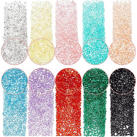 OLYCRAFT 6000pcs 10 Colors Mini Rhinestone Resin Fillers 3mm Acrylic Rhinestone Cabochons Diamond Crystals Beads Resin Accessories Supplies for Resin Jewelry Making and Nail Arts
