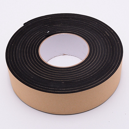 SUPERFINDINGS Strong Adhesion EVA Sponge Foam Rubber Tape, Anti-Collision Seal Strip, Black, 50x4mm, 5m/roll