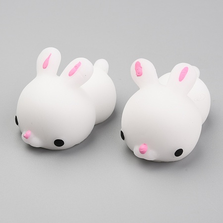 Honeyhandy Rabbit Shape Stress Toy, Funny Fidget Sensory Toy, for Stress Anxiety Relief, White, 40x25x25mm