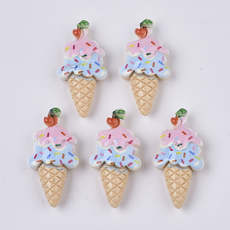 ARRICRAFT Resin Cabochons, Ice Cream, Imitation Food, Colorful, 27.5x14x7.5mm