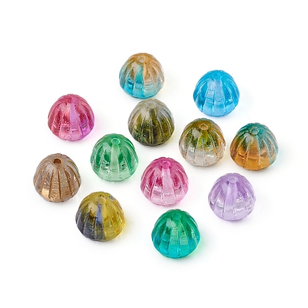 Czech Glass Beads, Dyed, Seedpod of the Lotus, Mixed Color, 9x7.5~8mm, Hole: 1mm