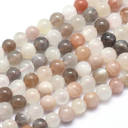 Arricraft Natural Sunstone Beads Strands, Round, 6mm, Hole: 1mm, about 66pcs/strand, 15.5 inches(39.5cm)