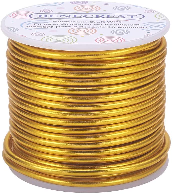Pandahall 6 Roll Flat & Round Aluminum Craft Wire Golden & Silver Metal Floral Armature Wire 18 Gauge for Dolls Skeleton DIY Crafts Jewelry Making 