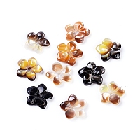 NBEADS Natural Black Lip Shell Beads, Flower, 8~8.5x1.5mm, Hole: 1mm