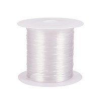 ARRICRAFT 0.8mm Elastic Stretch Polyester Jewelry Bracelet Crystal String Cord 10m Roll (White)