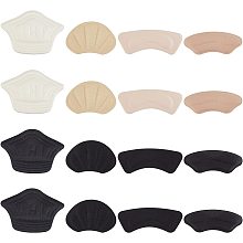 OLYCRAFT 16Pcs 8Styles Adhesive Heel Cushion Pads Heel Grip Shoe Heel Inserts Heel Pads Shoe Filler Heel Protectors for Shoes Too Big Inserts for Women Men