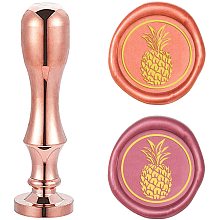 CRASPIRE Wax Seal Stamp Pineapple Sealing Wax Stamps Retro Brass Stamp Wax Seal 25mm Removable Brass Heads Bamboo Copper Handle for Envelope Invitation Wedding Embellishment Bottle Decoration Gift