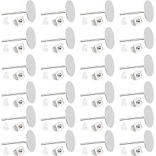 UNICRAFTALE About 300pcs Stud Earring Settings 304 Stainless Steel Flat Pad Earring Post with 200pcs 304 Stainless Steel Ear Nuts Hypoallergenic Ear Studs for DIY Earring Jewelry Making