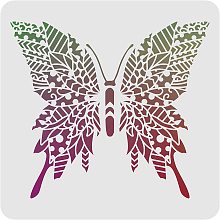 FINGERINSPIRE Butterfly Stencils Wall Decoration Template 11.8x11.8inch Plastic Butterfly Drawing Painting Stencils Templates Sets for Painting on Walls Furniture Crafts