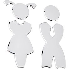 GORGECRAFT Toilet Signs Self Adhesive for Boy and Girl, Washroom Door Signs for School, Home, Hotel, Office, Store, Parking, Restaurant