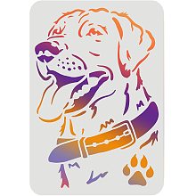 FINGERINSPIRE Labrador Dog Stencil 11.7x8.3 inch Labrador Retriever Dog Stencils for Painting Reusable Labrador Face Stencil for Painting on Wood Tile Paper Fabric Floor Wall