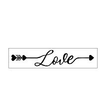 SUPERDANT PVC Quotes Wall Stickers, for Stairway Home Decoration, Word Love, Black, 13x58cm