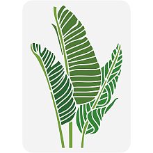 BENECREAT Tropical Palm Leaf Stencil Reusable Leaves Plastic Stencil Drawing Painting Stencils for Drawing Stencils for Painting, Scrapbooking and Art Projects, 12x8inches