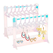 PandaHall Elite 2 Sets Acrylic Earring Holder, Mini Hanger Rack Jewelry Display Dangle Earring Hanging Organizer Acrylic Ear Studs Display Rack for Retail Show Personal Exhibition, 2.3x5.9x4.8inch