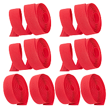 SUPERFINDINGS Artificial Leather Road Bike Handlebar Tapes, with Resin Plugs, Bicycle Bar Tape, Cycling Handle Wrap, Red, 25~2000x25~30x2.5~18mm, 4pcs/set