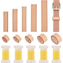 WADORN 5 Style Bag Straps Holder Retainer, PU Leather Loop Keeper Sew on Leather Belt for for Belt Bag Straps Keeper