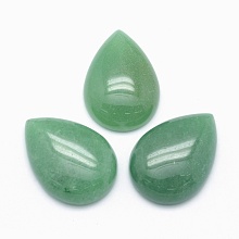 Honeyhandy Natural Green Aventurine Cabochons, Teardrop, 25x18x7mm