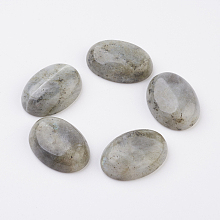 Honeyhandy Natural Labradorite Flat Back Cabochons, Oval, 18x13mm