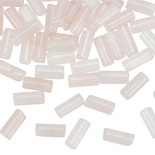 GOMAKERER 1.5 Strands Natural Rose Quartz Stone Beads Strands, Tube, 13x4~5mm, Hole: 1mm, about 27~30pcs/strand, 15.30 inch(38.86cm)