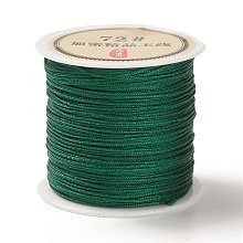 Honeyhandy 50 Yards Nylon Chinese Knot Cord, Nylon Jewelry Cord for Jewelry Making, Dark Green, 0.8mm