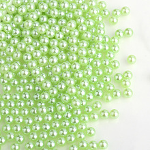 Honeyhandy Imitation Pearl Acrylic Beads, No Hole, Round, Green Yellow, 3mm, about 10000pcs/bag