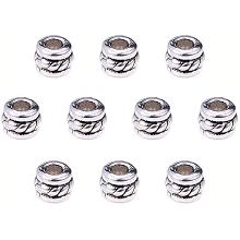 PandaHall Elite 300pcs Tube Spacer Beads Tibetan Alloy Antique Silver Column Jewelry Spacers for Bracelet Necklace DIY Jewelry Making, 4x5mm, Hole: 2.5mm