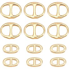 DICOSMETIC 12Pcs 2 Styles Oval Stainless Steel Links Connectors Golden Closed Clasp Links Geometric Linking Ring Connector DIY Crafts for Bracelet Earring Necklace Chain Charms Jewelry Making