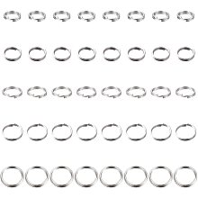 SUNNYCLUE 1 Box 500PCS 304 Stainless Steel Split Ring Silver Metal Ring Double Loop Jump Mini Connector Rings for Jewelry Making Charms DIY Keychain Necklace Bracelet Earrings Accessoriy Men Women