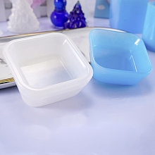 Honeyhandy DIY Square Dish Silicone Molds, Resin Casting Molds, For UV Resin, Epoxy Resin Jewelry Making, White, 66.5x66.5x26.5mm, Inner size: 56x56mm and 50x50mm