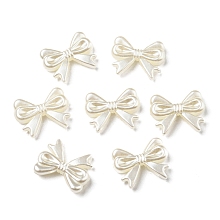 Honeyhandy ABS Imitation Pearl Beads, Bowknot, 14x18x4mm, Hole: 1.8mm