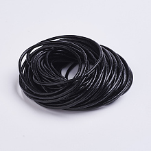 Honeyhandy 2.5mm Cowhide Leather Jewelry Cord DIY Accessories, Black, Size: about 2.5mm in diameter