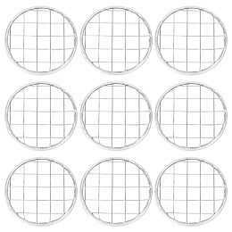 BENECREAT 24Pcs Mason Jar Holder Lid Insert, 304 Stainless Steel Flower Organizer Lid Insert with Square Grids, Mesh Lids for Regular Mouth Mason Canning Jars