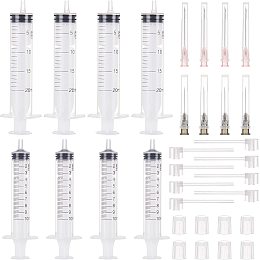 BENECREAT 36Pcs Perfume Refill Pump Tools, 8Pcs Syringe Dispenser 8Pcs Plastic Syringe with Measurement with 20Pcs Plastic Pump for Cosmetic Perfume Filling