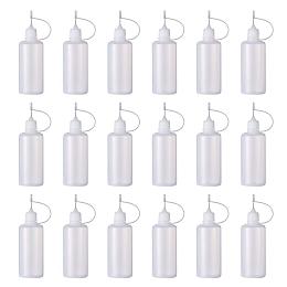 BENECREAT 18 Pack 2 Ounce Multi Purpose DIY Precision Tip Applicator Bottles Glue Applicator for DIY Quilling Tool, Precision Oiler and Alcohol Ink