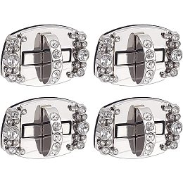  WADORN 4 Sets Purse Turn Lock Clasp, Rectangle Closure