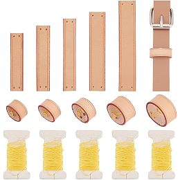 WADORN 5 Style Bag Straps Holder Retainer, PU Leather Loop Keeper Sew on Leather Belt for for Belt Bag Straps Keeper