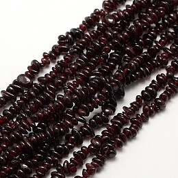 Honeyhandy Natural Garnet Beads Strands, Grade AB, Chips, 6~12x4~6x3~5mm, Hole: 1mm, 32 inch