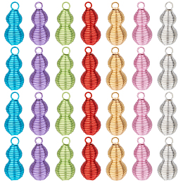 Arricraft 28 Pcs 7 Colors Bead Cages Pendants, Hollow Crystal Stone Holder Charms Lantern Ball Spring Pendant Charm for Necklace Bracelet Jewelry Making and Crafting