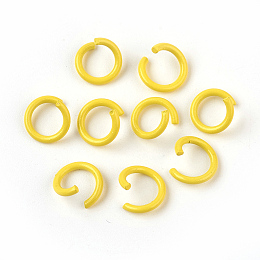 Honeyhandy Iron Jump Rings, Open Jump Rings, Yellow, 17 Gauge, 8~8.5x1.2mm, Inner Diameter: 5~6mm