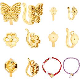 UNICRAFTALE About 120pcs 8-Petal Flower Bead Caps Golden Spacer End Caps  Hollow Beads End Caps Stainless Steel Bead Cap Spacers for Bracelet  Necklace