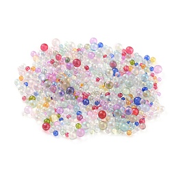 Honeyhandy Bubble Beads, Glass Nail Art Decoration Accessories, Mixed Shape, Mixed Color, 1.4~2.8mm