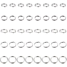 SUNNYCLUE 1 Box 500PCS 304 Stainless Steel Split Ring Silver Metal Ring Double Loop Jump Mini Connector Rings for Jewelry Making Charms DIY Keychain Necklace Bracelet Earrings Accessoriy Men Women