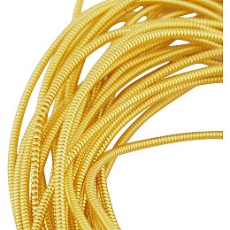 BENECREAT 1mm French Bullion Wire Gold Spiral Copper Wire with Storage Box for Embroidery Beading and Clothes Decoration